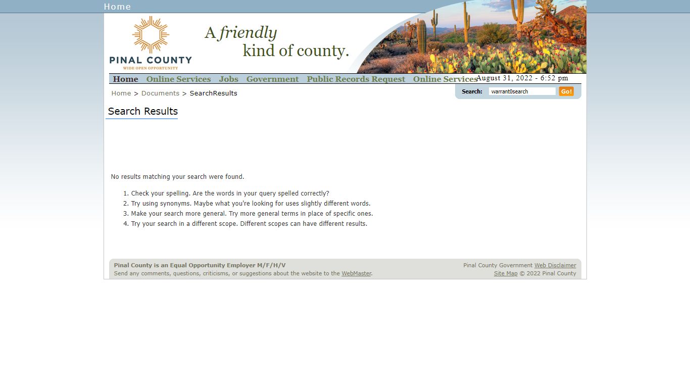 Home - Documents - SearchResults - Pinal County, Arizona